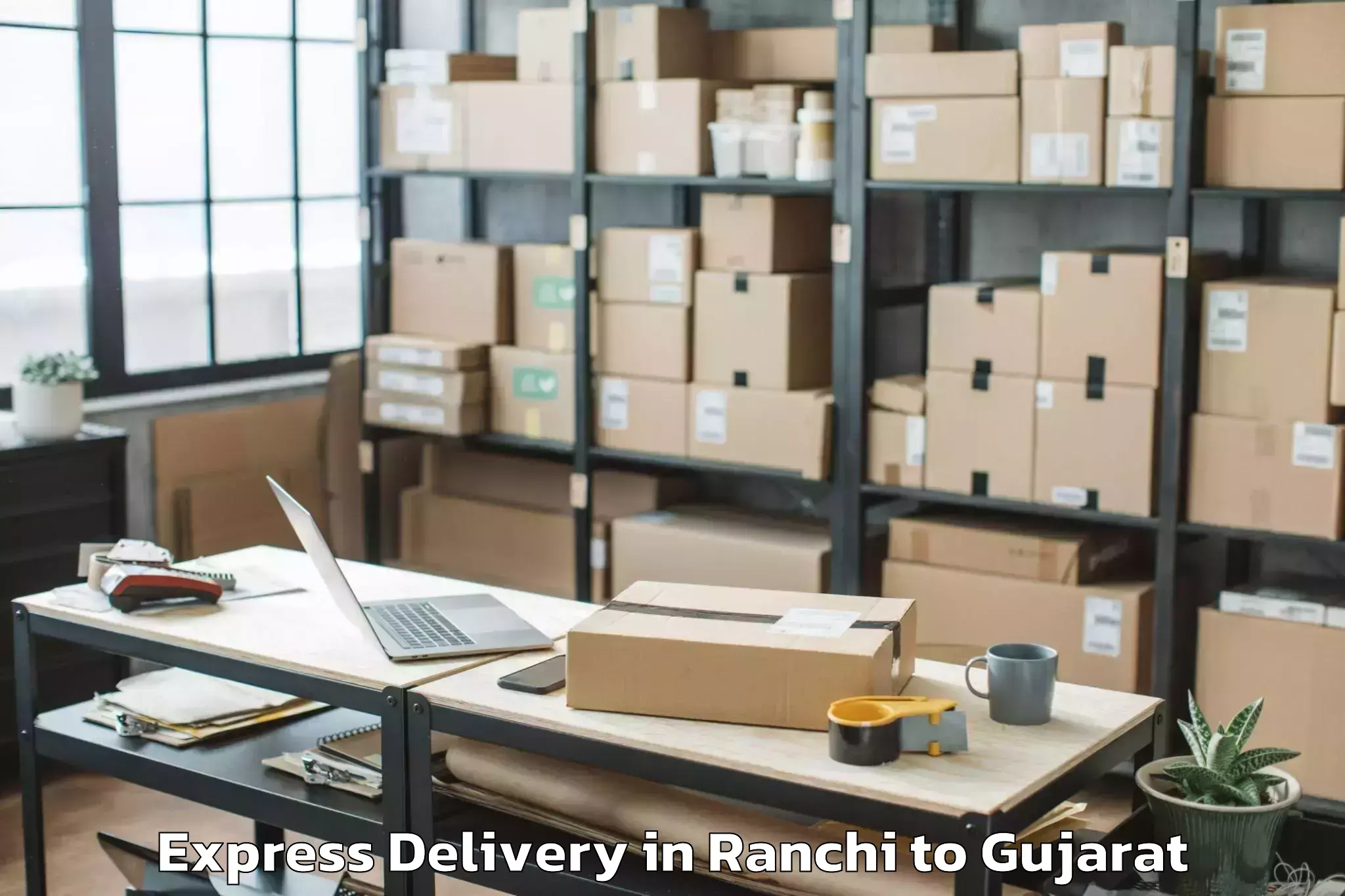 Ranchi to Gujarat University Ahmedabad Express Delivery